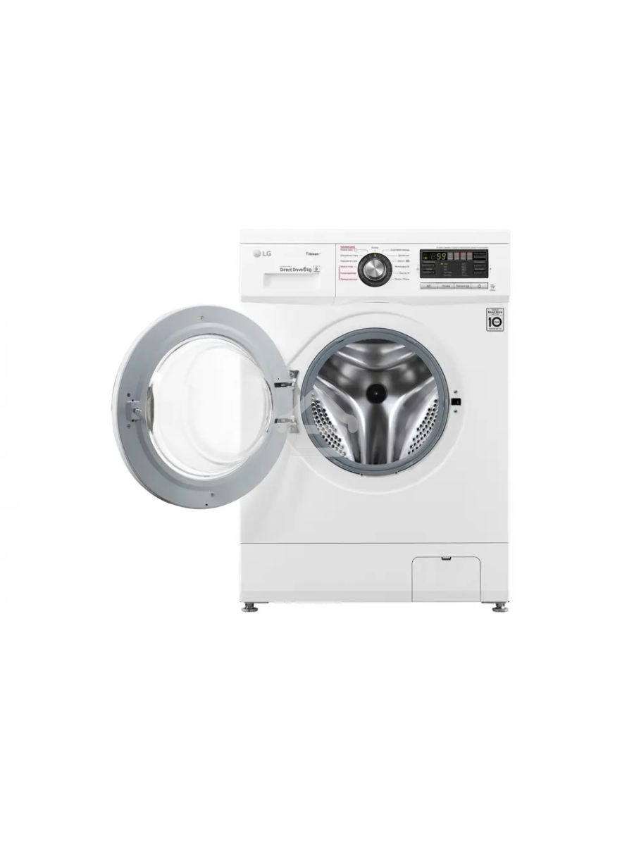 Стиральная машина LG F1296NDS0 белый, загрузка фронтальная 6 кг, 1200 об/мин., класс: А