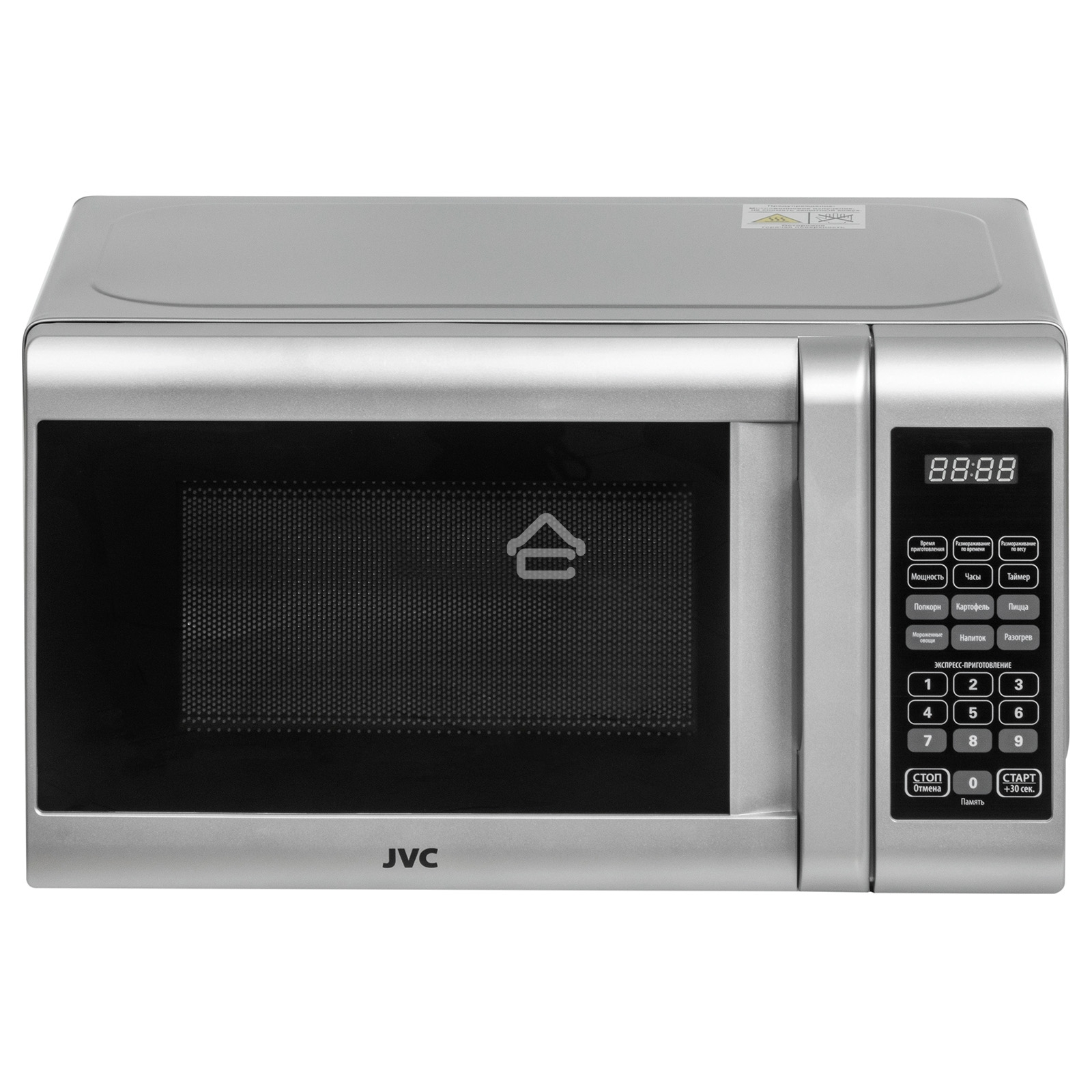 Микроволновая печь JVC JK-MW382S серебристый, 20 л, 700 Вт, переключатели - сенсор