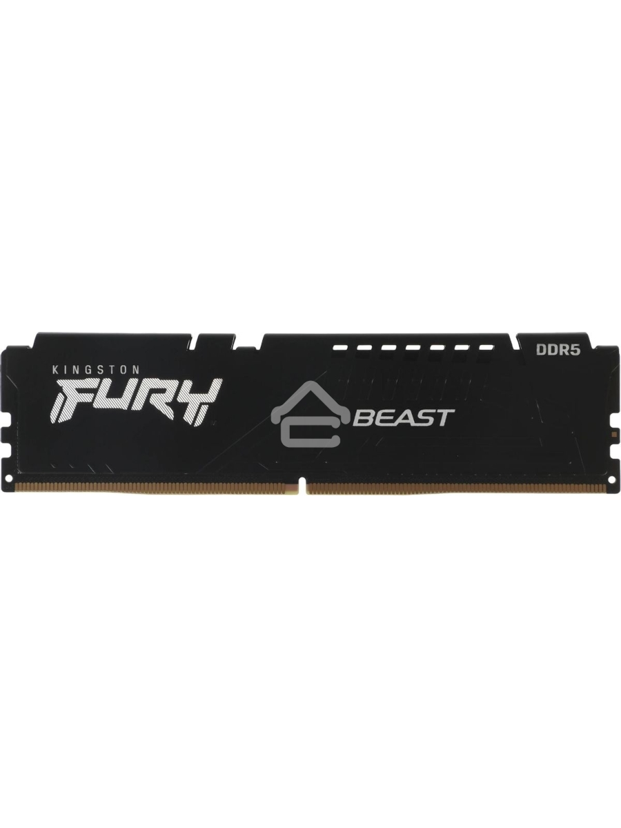 Оперативная память Kingston Fury Beast, DDR5, 64GB (2x32GB), 5600MHz, CL40, DIMM, радиатор, чёрный