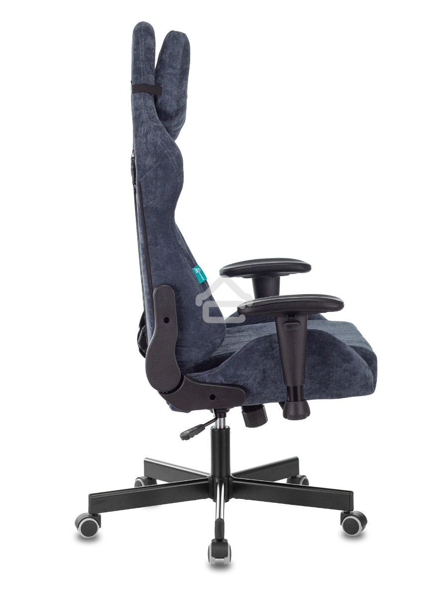 Кресло игровое Бюрократ VIKING KNIGHT LT27 FABRIC синий крестовина металл/пластик