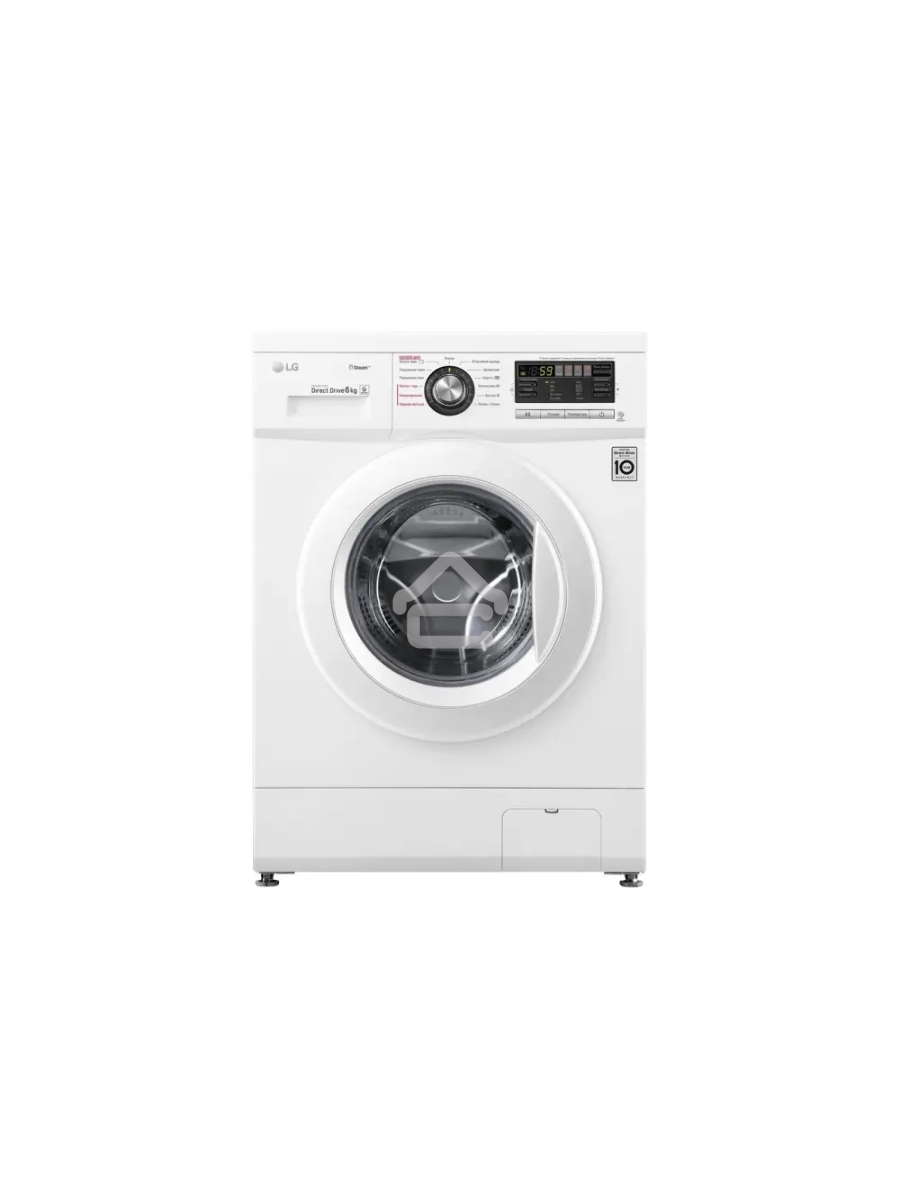 Стиральная машина LG F1296NDS0 белый, загрузка фронтальная 6 кг, 1200 об/мин., класс: А