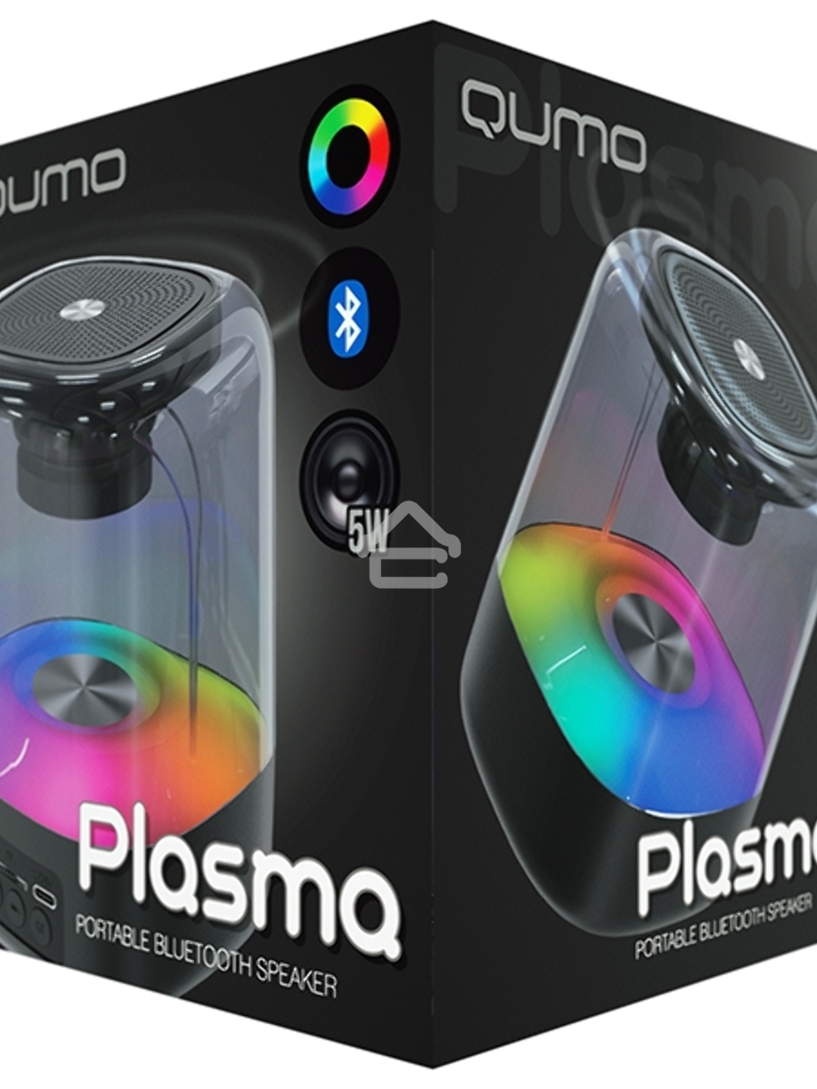 Акустическая система QUMO Plasma ВТ 0082 5 ВТ  объемное звучание  RGB подсветка