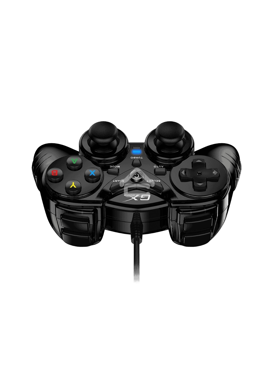 Геймпад Genius GX-17UV, (PC, PlayStation 3), two vibration motors, 2 joysticks, cable: 1.8 m, color: black