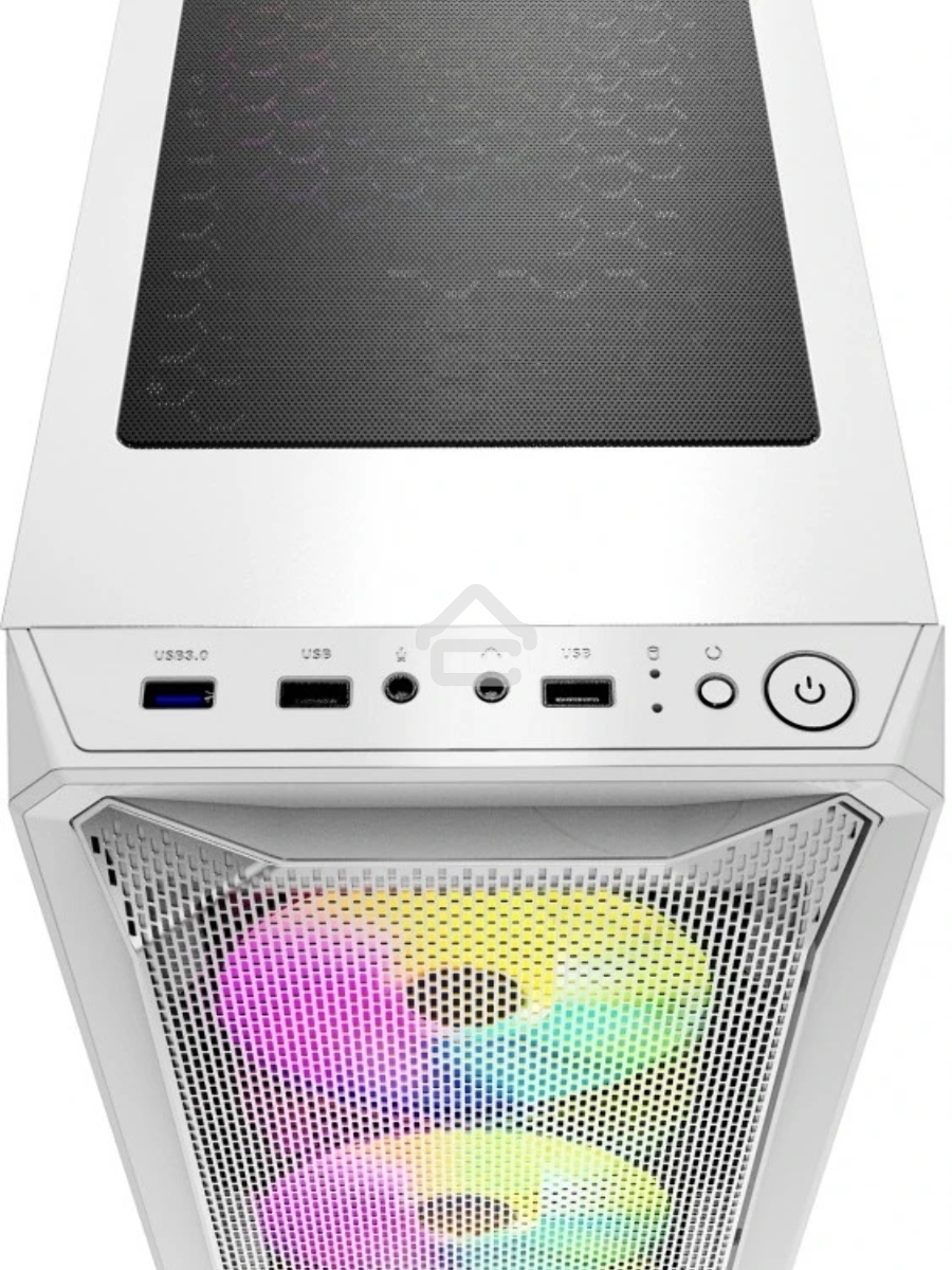 Компьютерный корпус Powercase Mistral Z4 White, Tempered Glass, Mesh, 4x 120mm 5-color LED fan, белый, ATX (CMIZW-L4)