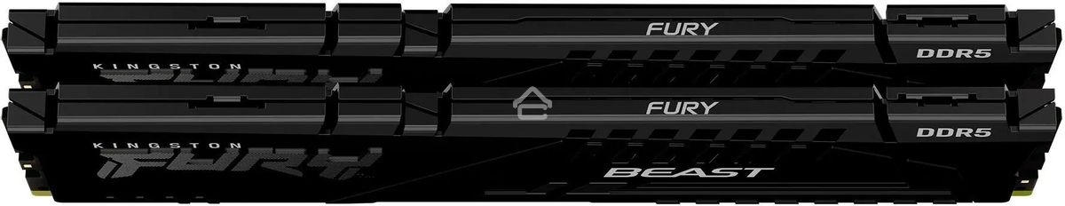Оперативная память Kingston Fury Beast, DDR5, 64GB (2x32GB), 5600MHz, CL40, DIMM, радиатор, черный