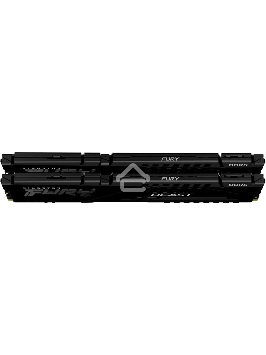 Оперативная память Kingston Fury Beast, DDR5, 64GB (2x32GB), 5600MHz, CL40, DIMM, радиатор, чёрный