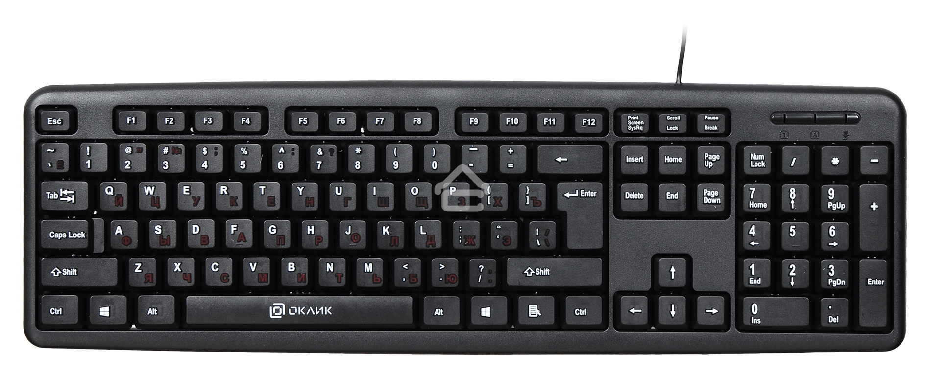 Клавиатура проводная Oklick 90M, USB, черный