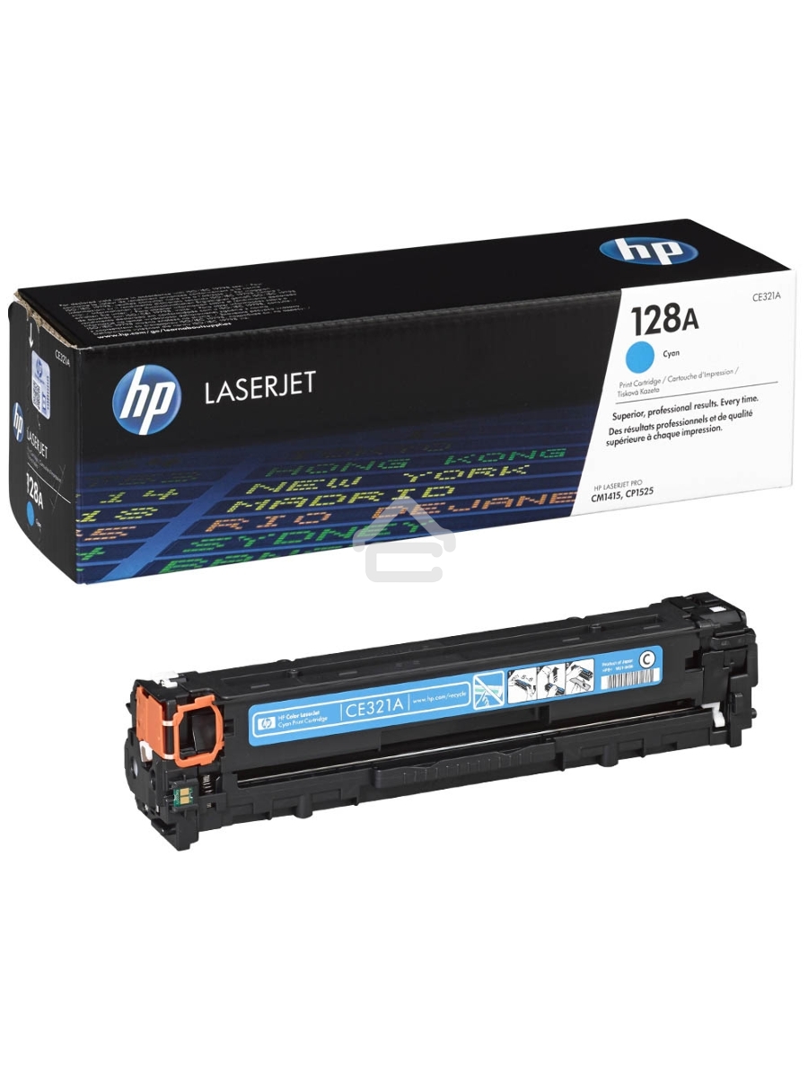 Картридж лазерный HP CE321A 128A голубой для CLJ Pro CM1415FN/CM1415FNW/CP1525N/CP1525NW 1300 стр.
