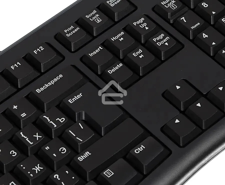 Клавиатура проводная Logitech K120 EER, USB, черный
