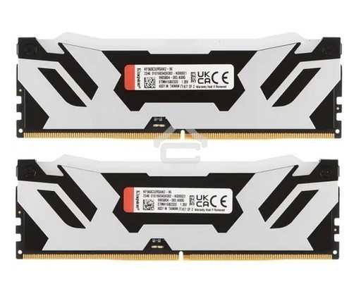Оперативная память Kingston Fury Renegade, DDR5, 96Gb (2x48GB), 6000MHz, CL32, DIMM, с радиаторами, cеребристый/черный