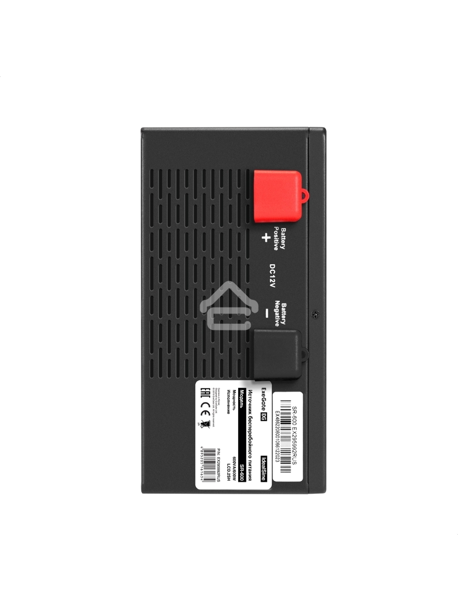 Комплект Источник бесперебойного питания EX295992RUS + батарея 45Aч EX285666RUS 1шт (инвертор, синус, для котла, PF=1, настенный) ExeGate IdealSine SR-600.LCD.2SH <600VA/600W, чистая синусоида, цветной LCD-дисплей, 2*Schuko, крепление настенное, Black> + 