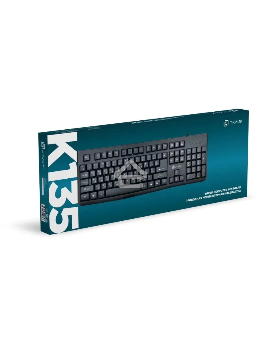 Клавиатура Oklick K135 (1914788) проводная, USB, черный