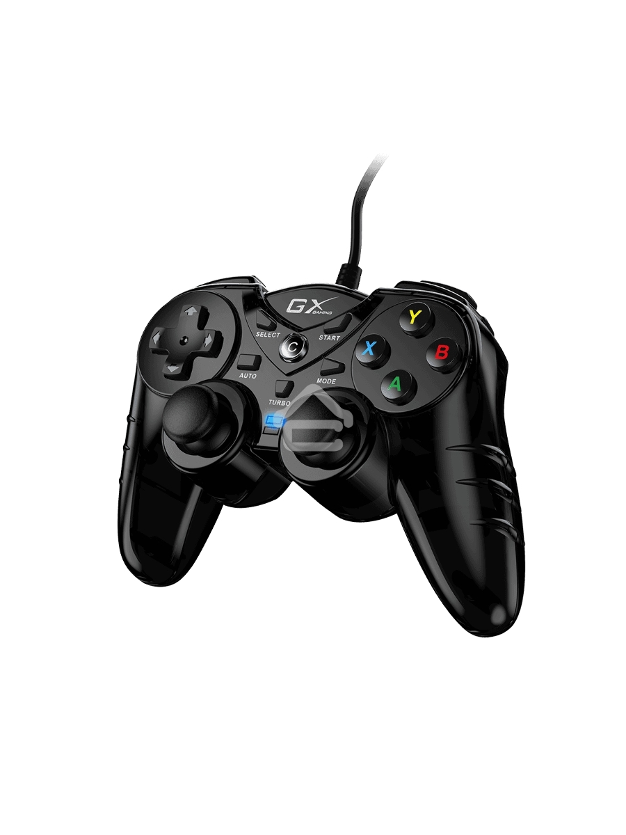 Геймпад Genius GX-17UV, (PC, PlayStation 3), two vibration motors, 2 joysticks, cable: 1.8 m, color: black