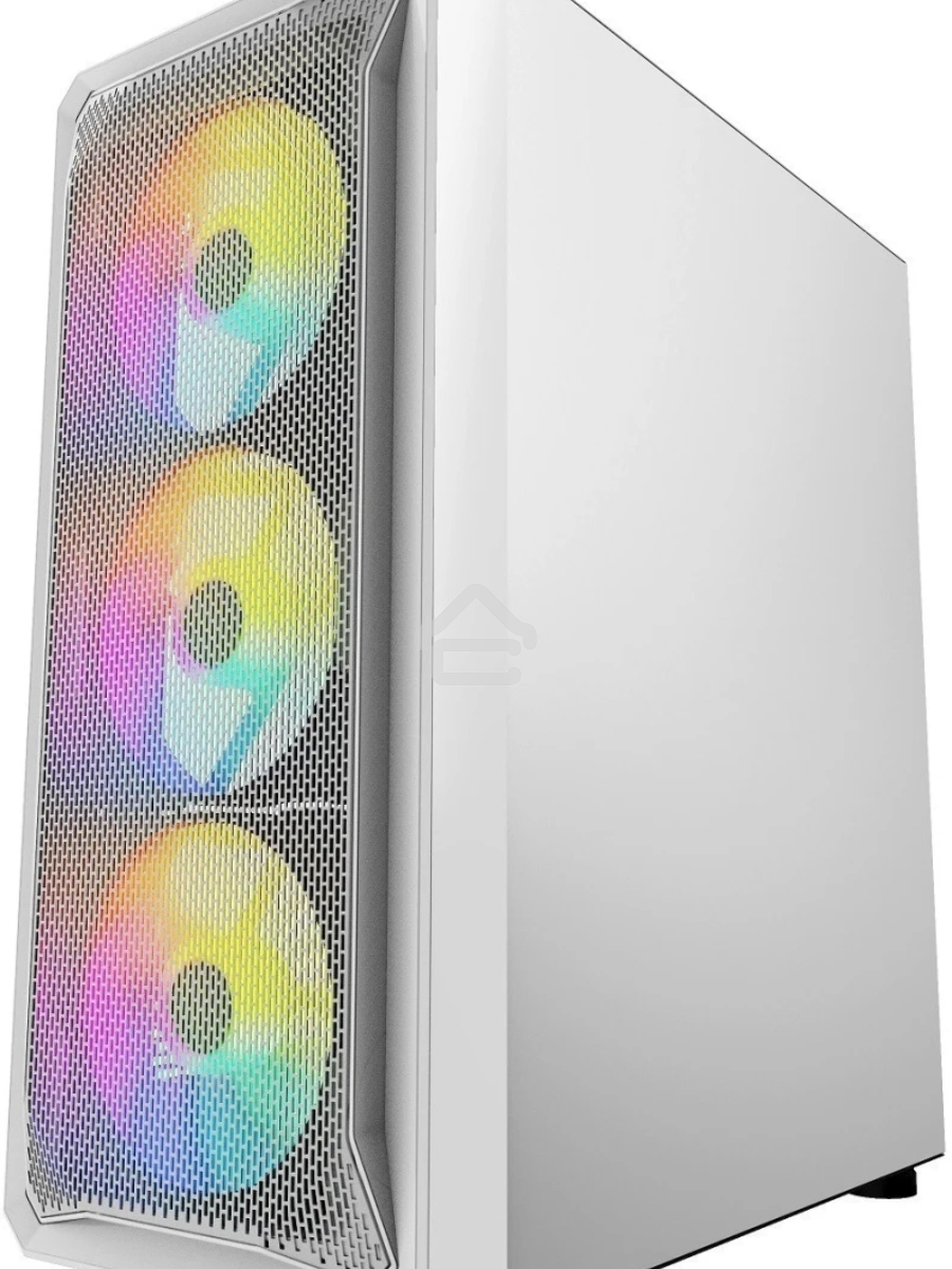Компьютерный корпус Powercase Mistral Z4 White, Tempered Glass, Mesh, 4x 120mm 5-color LED fan, белый, ATX (CMIZW-L4)