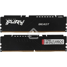 Оперативная память Kingston Fury Beast, DDR5, 64GB (2x32GB), 5600MHz, CL40, DIMM, радиатор, черный
