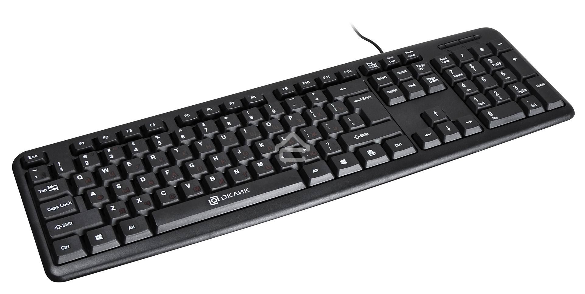 Клавиатура проводная Oklick 90M, USB, черный