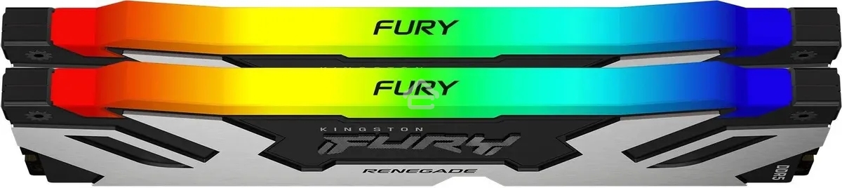 Оперативная память Kingston Fury Renegade, DDR5, 96Gb (2x48GB), 6000MHz, CL32, DIMM, с радиаторами, cеребристый/черный