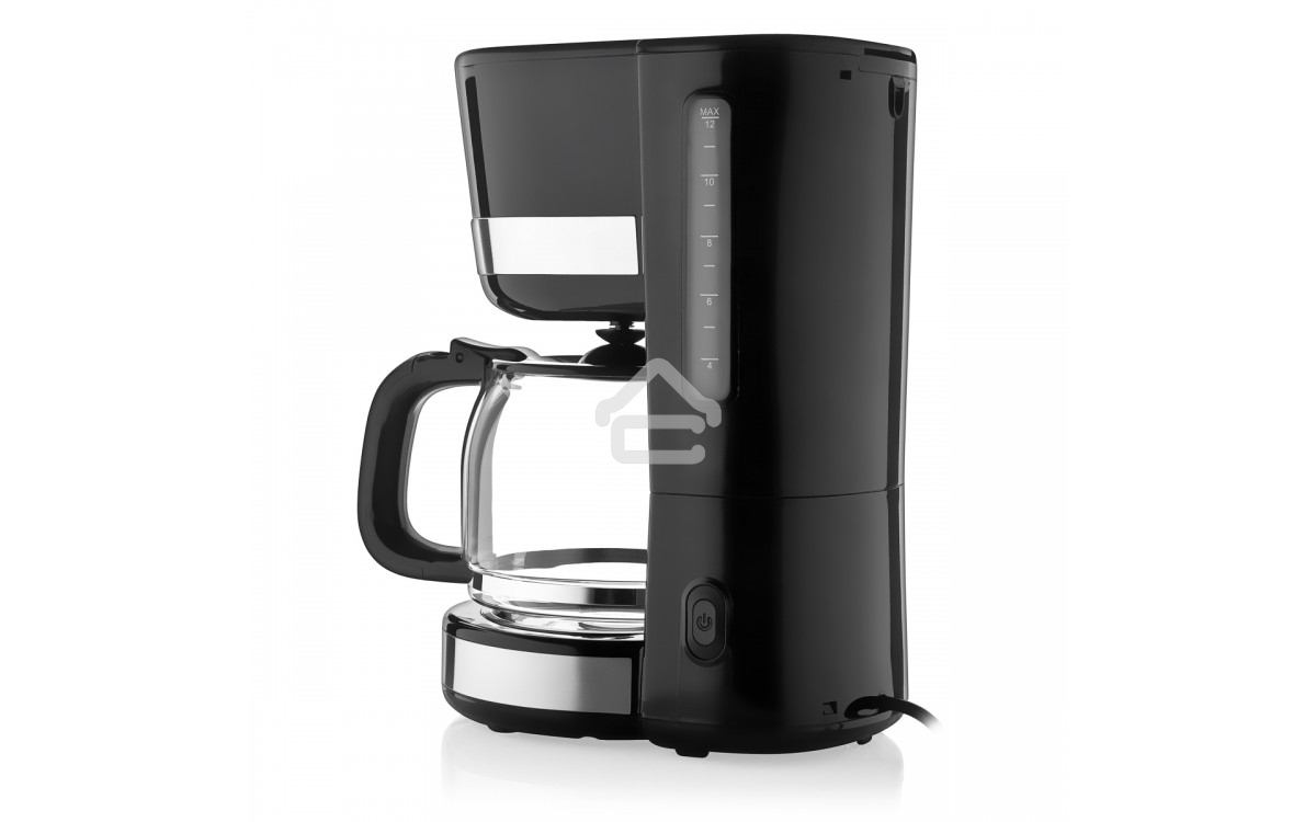 Кофеварка капельная BRAYER BR1120 черный, исп. кофе - молотый, 1.5 л, 1000 Вт.