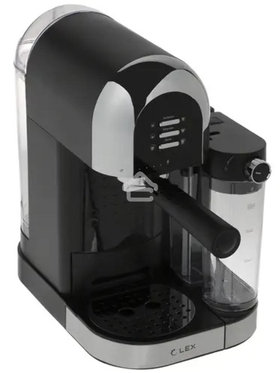 Кофеварка рожковая LEX LXCM 3503-1 черный, молотый 0.7 л, 1500 Вт, 15 Бар