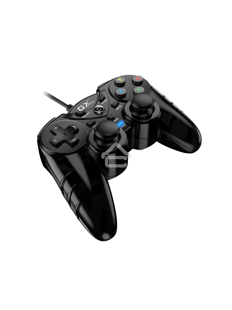 Геймпад Genius GX-17UV, (PC, PlayStation 3), two vibration motors, 2 joysticks, cable: 1.8 m, color: black