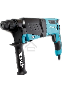 Перфоратор Makita HR2630 + набор буров B-54704 патрон:SDS-plus уд.:2.9Дж 800Вт (кейс в комплекте)