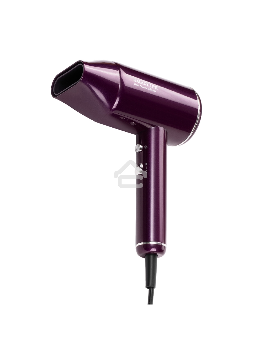 Фен для волос Galaxy Line GL 4358, violet dreams, 2100 Вт, 2 скорости потока воздуха, функция «холодный воздух», насадка-концентратор, защита мотора от перегрева