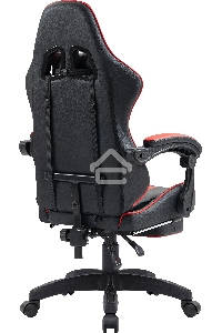 Кресло игровое Defender Colran черный/красный, класс 4, PU, подножка
