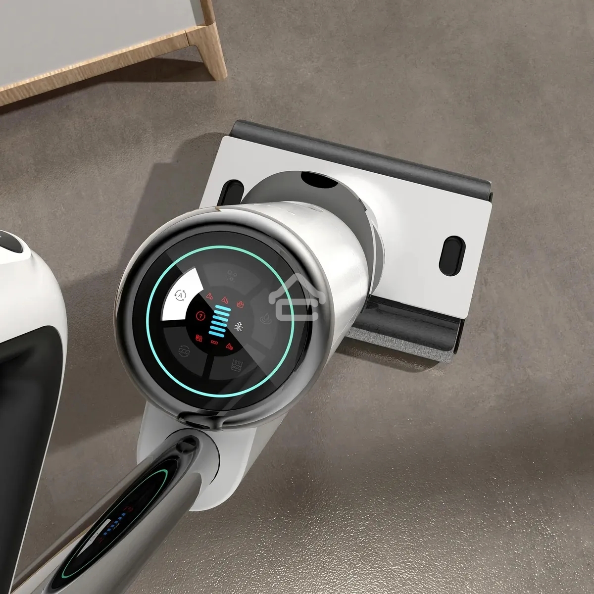 Пылесос моющий Deerma DEM-VX910W белый/черный, питание от аккумулятора, 230 Вт, уборка влажная/сухая, пылесборник 0.7 л, работа от АКБ max - 45 мин