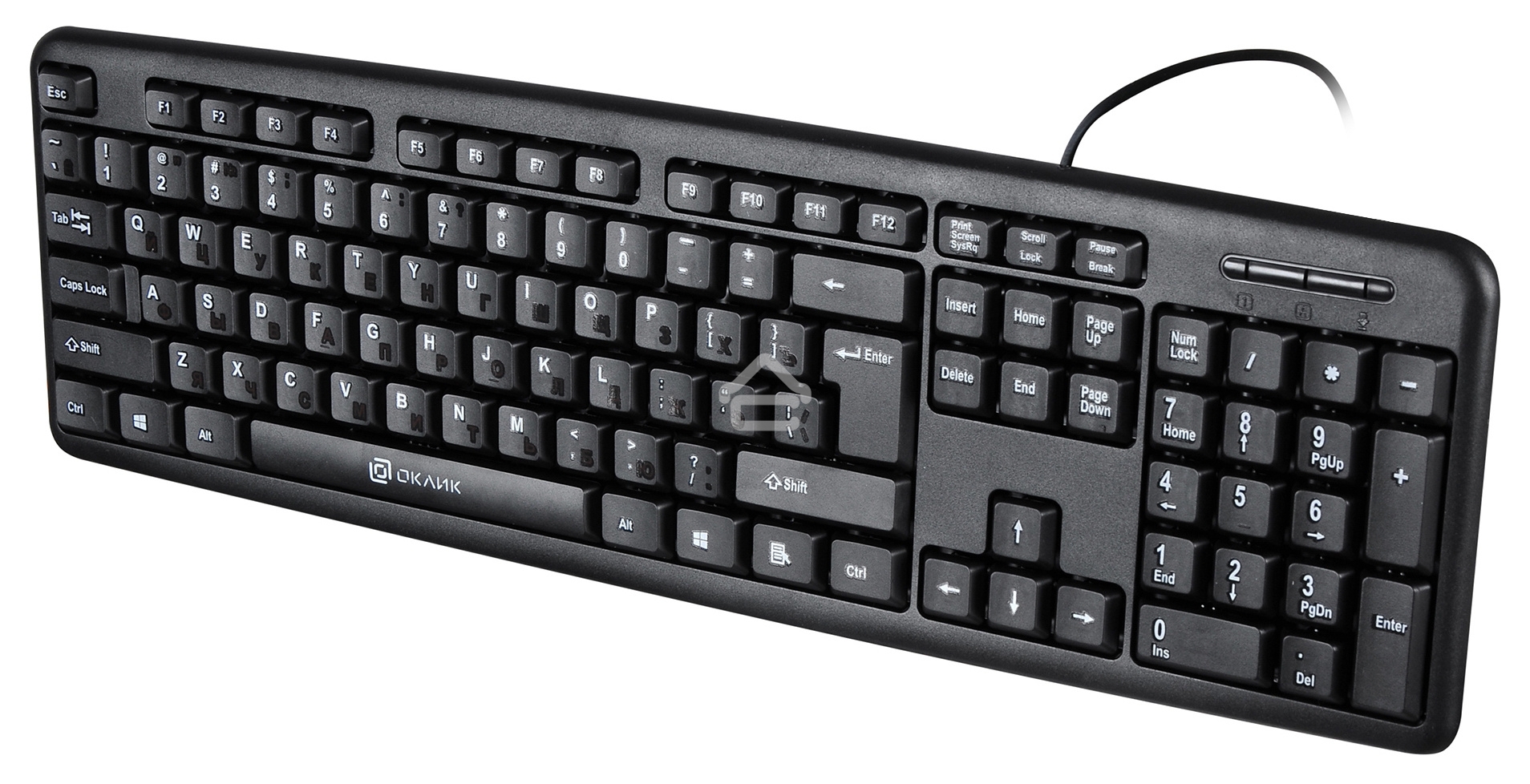 Клавиатура проводная Oklick 90M, USB, черный
