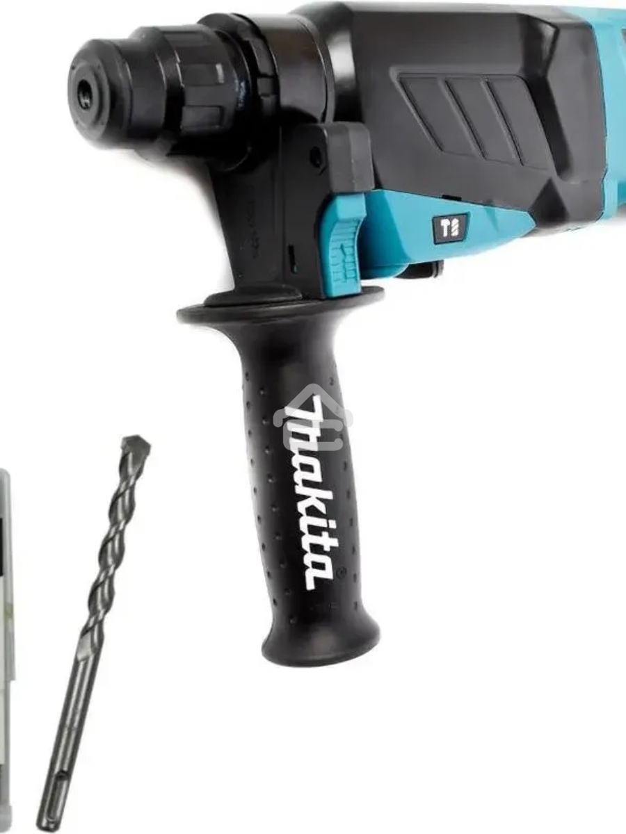 Перфоратор Makita HR2630 + набор буров B-54704 патрон:SDS-plus уд.:2.9Дж 800Вт (кейс в комплекте)