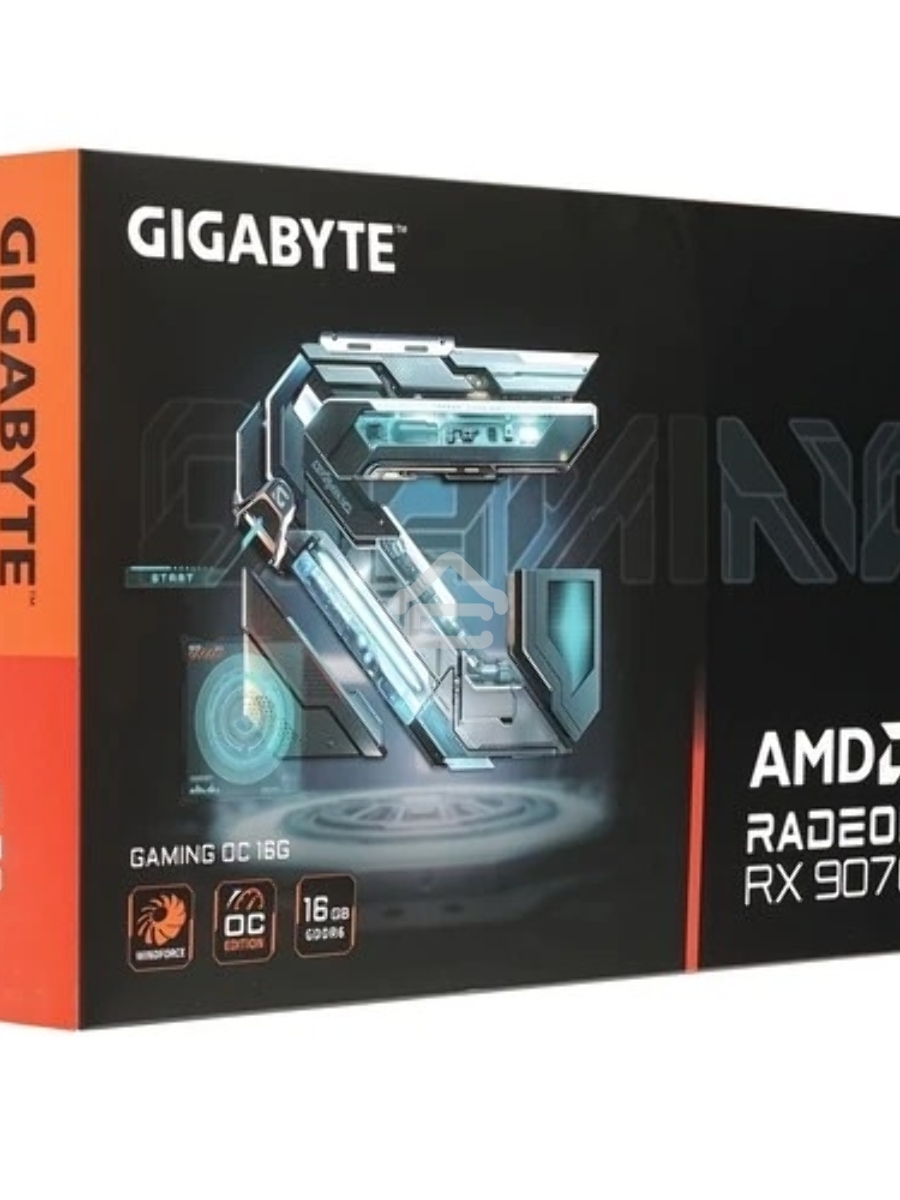 Видеокарта Gigabyte AMD Radeon RX 9070 GAMING OC, PCIe 5.0 16GB GDDR6, 256 bit, 3 x DisplayPort, HDM, GPU 2070 MHz (GV-R9070GAMING OC-16GD)