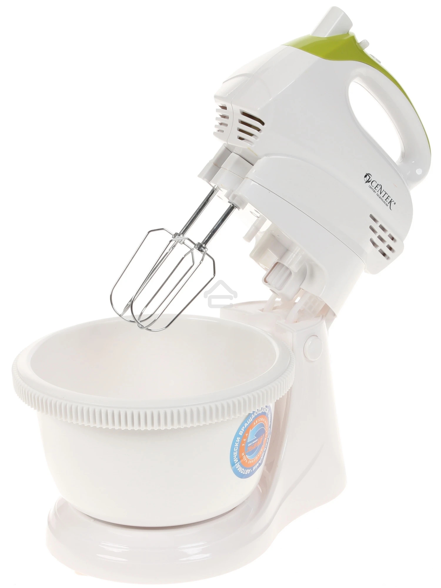 Миксер стационарный Centek CT-1119 белый/зеленый, 350 Вт