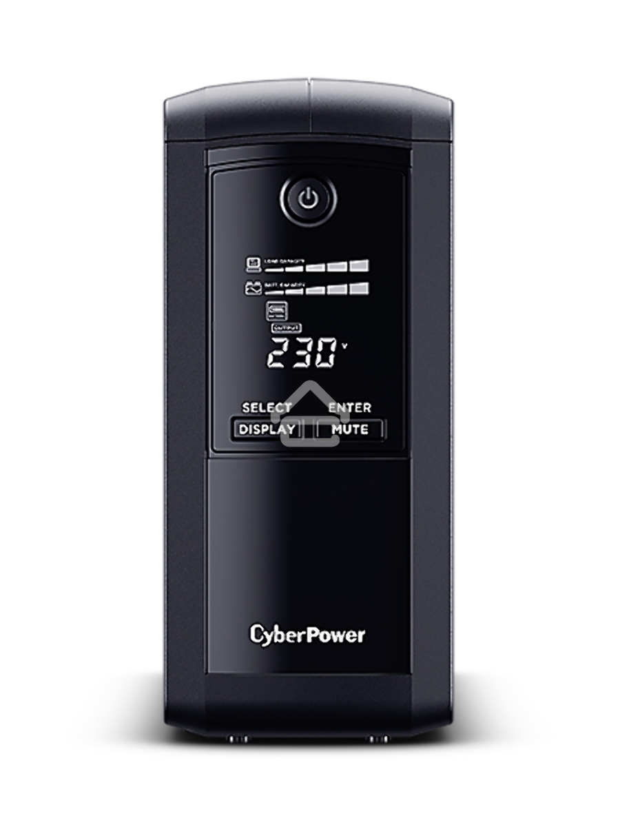 Источник бесперебойного питания UPS CyberPower VP700EILCD Line-Interactive 700VA/390W USB/RS-232/RJ11/45  (6 IEC С13)