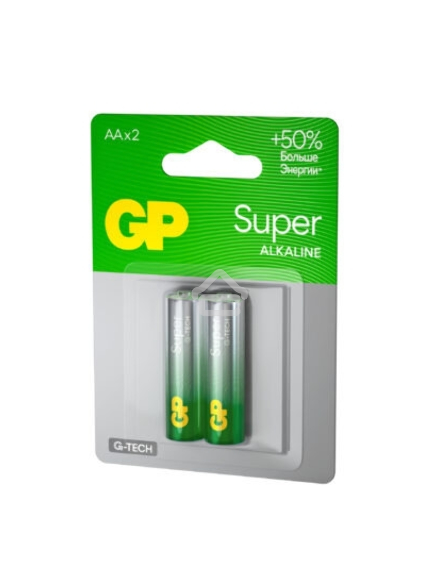 Алкалиновые батарейки GP Super Alkaline G-Tech 15А АA - 2 шт. на блистере