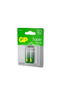 Алкалиновые батарейки GP Super Alkaline G-Tech 15А АA - 2 шт. на блистере