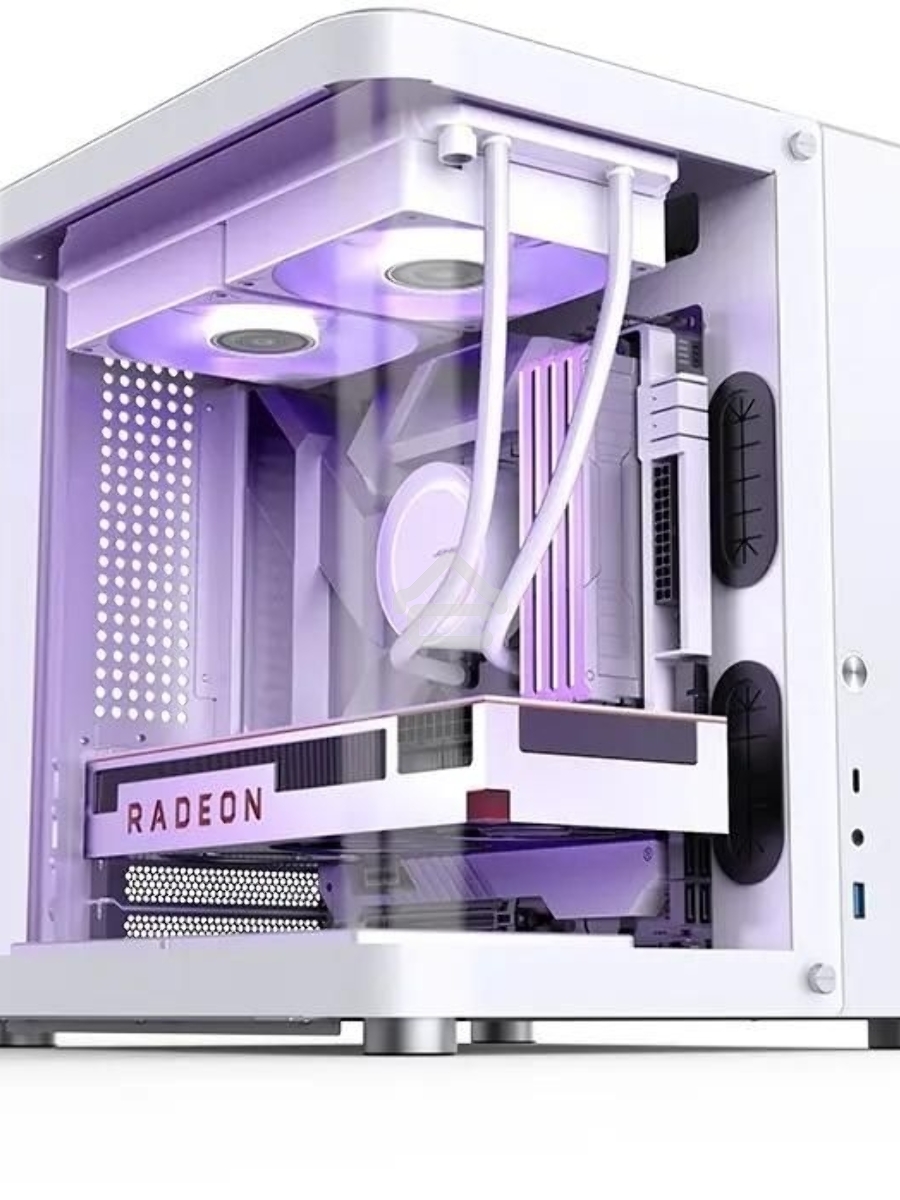 Корпус без блока питания JONSBO TK-1, Mini-Tower, TG, no fan, 1xUSB-A 3.2 + 1xUSB-C 3.2, mATX, mITX White