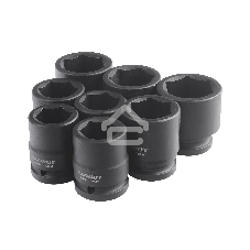 Набор ударных торцовых головок PATRIOT ISP 34, кейс, Cr-Mo, 8 пред.