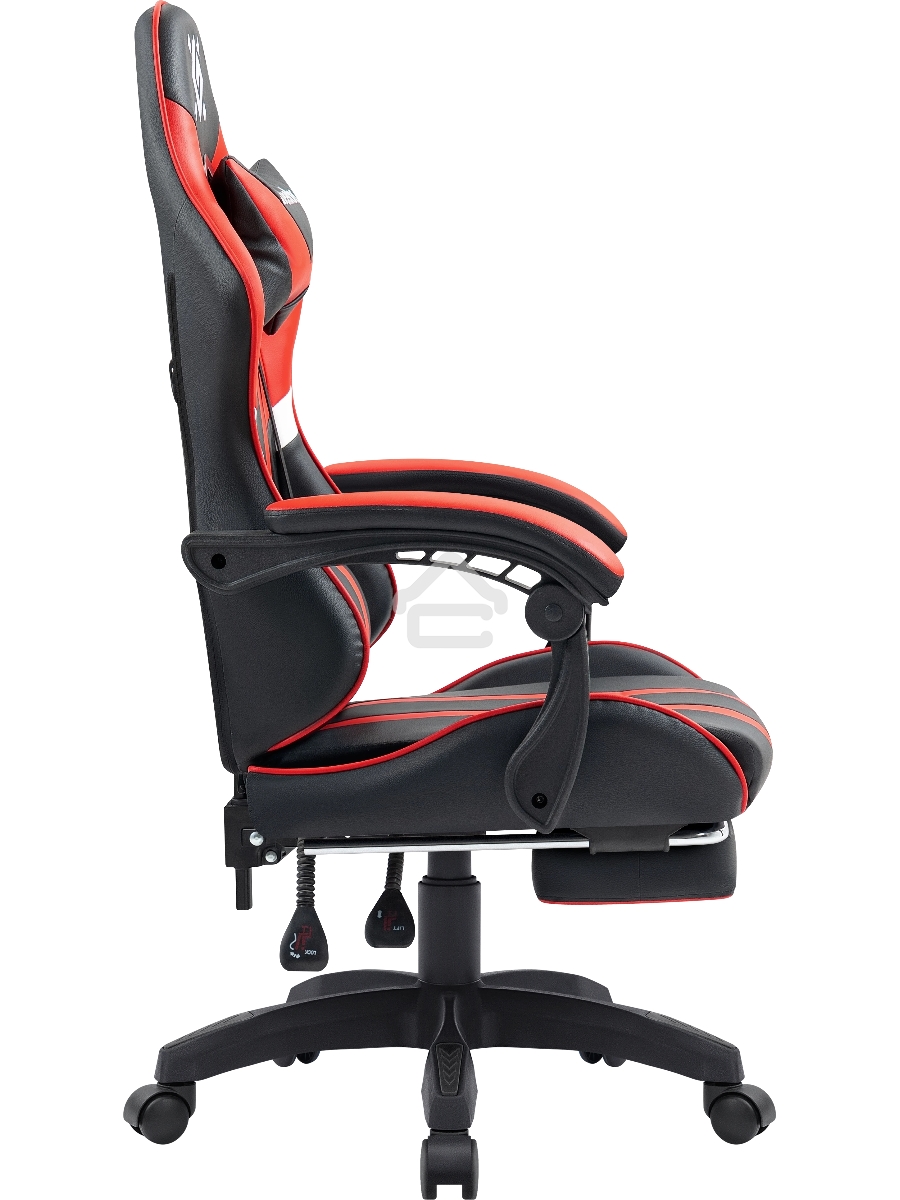 Кресло игровое Defender Colran черный/красный, класс 4, PU, подножка