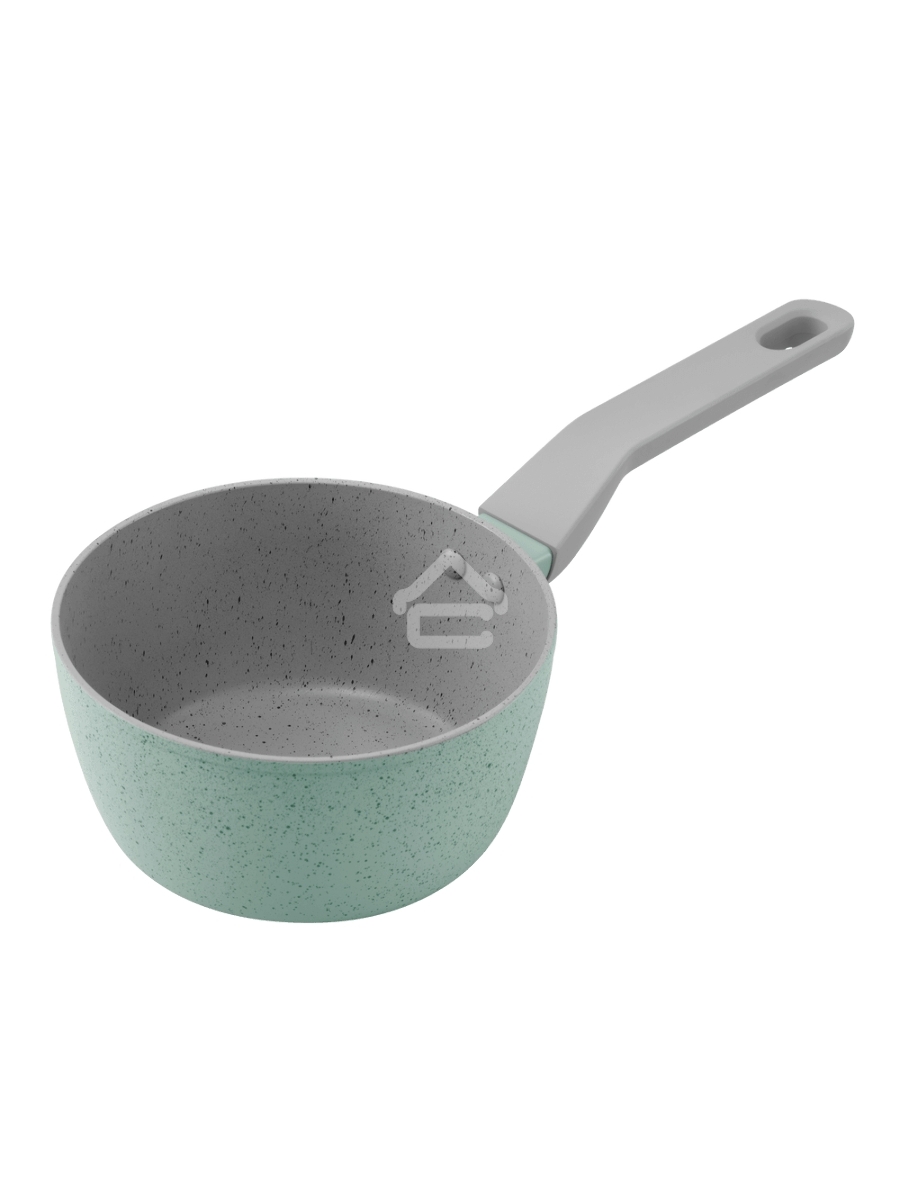 Ковш Maunfeld HELGA MSP14FA05FS из кованого алюминия со стеклянной крышкой, 16 см, 1,4 л.