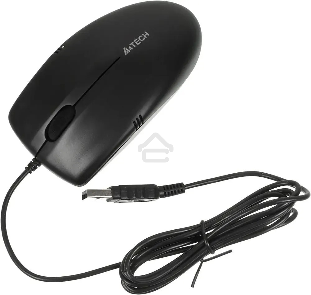 Мышь проводная A4Tech OP-530NU черный, 1200 dpi, USB, кнопки - 3