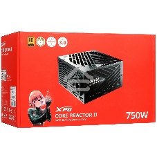 Блок питания ADATA XPG Core Reactor II COREREACTORII750GOLD RTL (COREREACTORII750G-BKCEU), 750Вт, 80 PLUS Gold, 120мм, модульный, черный
