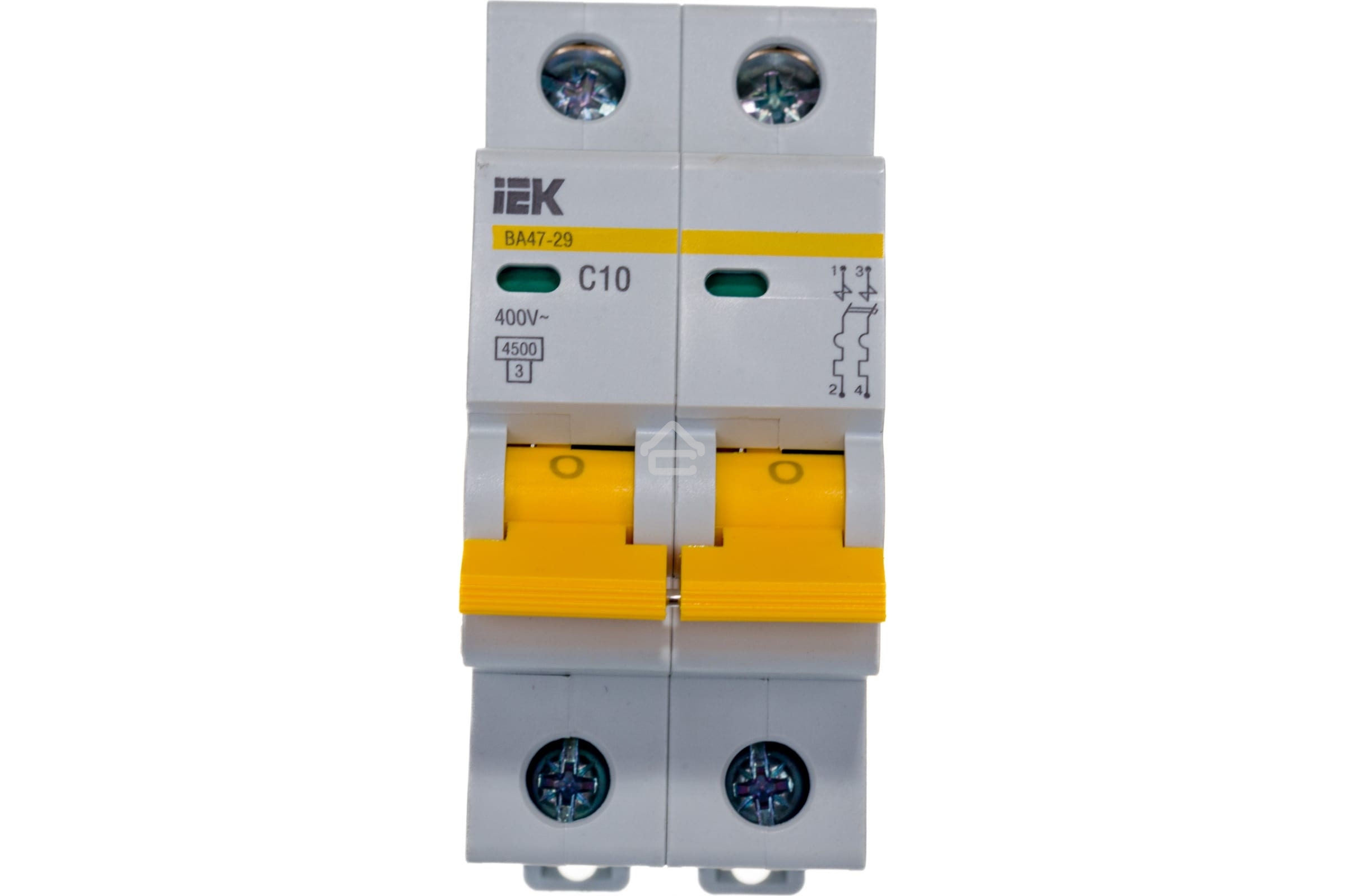 Выключатель автоматический модульный 2п C 10А 4.5кА ВА47-29 ИЭК MVA20-2-010-C