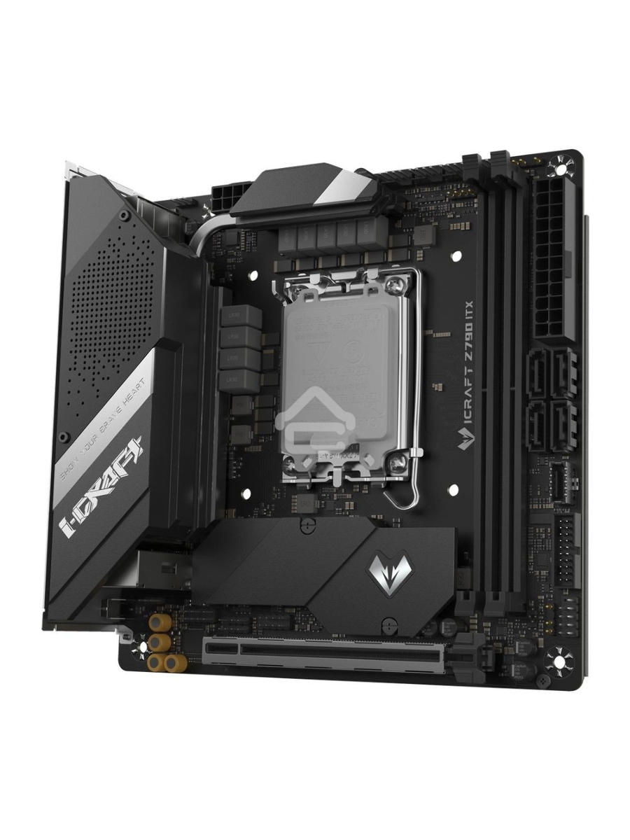 Материнская плата Maxsun iCraft Z790ITX WI-FI, LGA1700, Intel Z790, 2xDDR5, 4xSATA, 2xM.2, 1xPCIe 5.0 x16, 1xDP, 1xHDMI, 1x2.5Gb LAN, Wi-Fi 6E, Bluetooth 5.3, 1xUSB-C 20Gbps, 4xUSB-A 5Gbps, 4xUSB-A 2.0, 2x3.5 мм, 5.1, mini-ITX