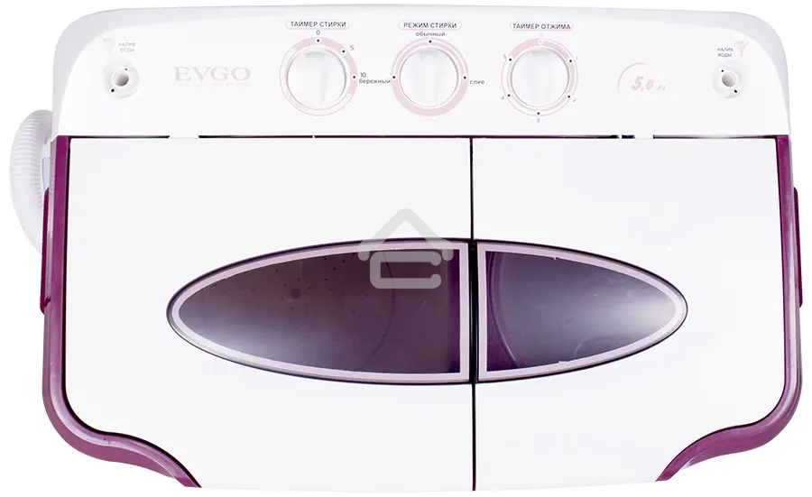 Стиральная машина EVGO WS-50PET белый/красный загр. вертикальная макс.:5 кг 1350 об/мин класс: А+