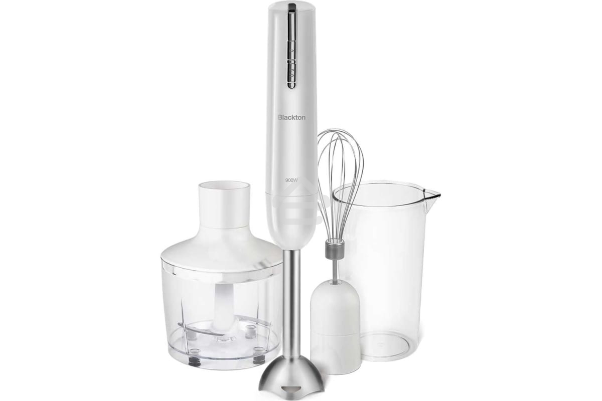 Блендер Blackton Bt HB401P белый. Мощность 900 Вт, 3 в 1: блендер, миксер, измельчитель