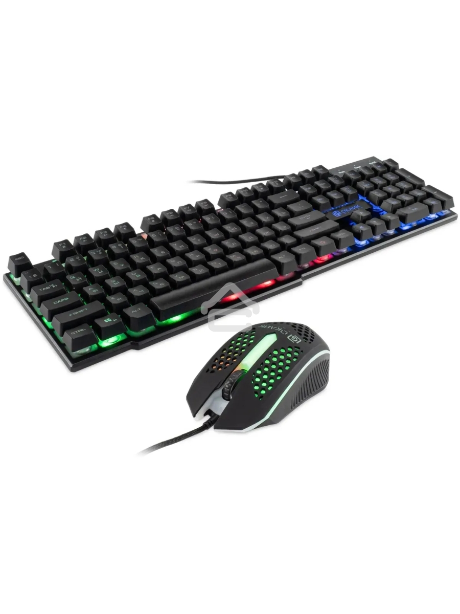 Клавиатура + мышь Оклик GMNG 400GMK клав:черный мышь:черный USB