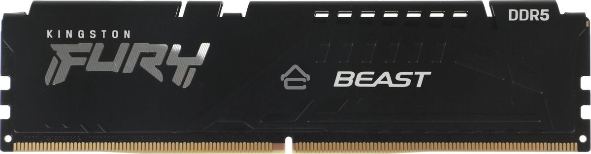 Оперативная память Kingston Fury Beast, DDR5, 16GB (2x8GB), 5600MHz, CL40, DIMM, с радиаторами, черный