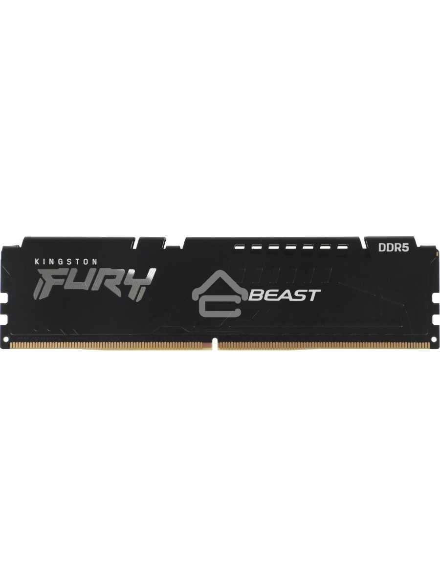 Оперативная память Kingston Fury Beast, DDR5, 16GB (2x8GB), 5600MHz, CL40, DIMM, с радиаторами, черный