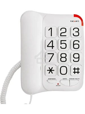 Телефон проводной TEXET TX-201 белый