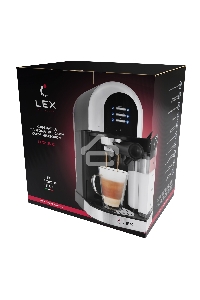 Кофеварка рожковая LEX LXCM 3503-1 черный, молотый 0.7 л, 1500 Вт, 15 Бар